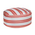 thumbnail image 1 of Boston Extérieur Cabana Stripe Pouf Pouf Orange 22 X 22, 1 of 3