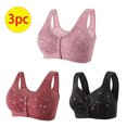 thumbnail image 3 of Bigersell Bras for Femmes Âgées 3 Pcs Soutien-Gorge Sans Armatures Style R-61 Soutiens-Gorge de Maintien Respirants Lot R-61-Pink, 3 of 9