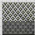 thumbnail image 1 of oneOone Silk Tabby Black Fabric Geometric Panel Sewing Craft Projects Fabric Prints By Yard 42 Inch Wide, 1 of 4