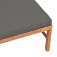 thumbnail image 3 of vidaXL Footrest with Dark Grey Cushion Solid Teak Wood, 3 of 4