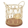 thumbnail image 1 of Coffee Pod Holder, Large Capacity Coffee Basket Storage, Modern Metal Coffee Capsule Basket with Wooden Base Coffee Pods Storage Organizer for Coffee Bar Countertop, 1 of 7