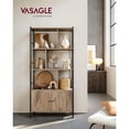 thumbnail image 3 of Boutique Home Baker’s Rack Microwave Stand or Utility Shelf with Wire Basket and 6 S-Hooks, 3 of 4