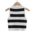 thumbnail image 4 of Dealovy Débardeurs pour Femmes Été Côtelé Court Ajusté Rayé Sans Manches Col Rond T-Shirts, 4 of 4