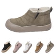 thumbnail image 2 of XIMIN Bottes d'Hiver pour Femmes Bottines de Neige Bottines Chaudes Doublées en Peluche à Enfiler Marche Randonnée Chaussures en Coton Espadrilles à Plateforme Extérieur Antidérapantes Botte Courte en Molleton, 2 of 6