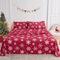 thumbnail image 1 of Gogreen 4PC Christmas Sheet Set Deep Pocket Fit 17", Breathable Microfiber Soft Queen Size Bed Sheet Set, Christmas Decor Christmas Gift - Christmas Snowflake, 1 of 8