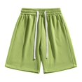 thumbnail image 1 of EOYWHK Mens Gym Shorts Elastic Waist Workout Shorts Drawstring Loose Wide-Leg Half Length Lounge Trouser ,S-3XL, 1 of 5