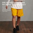 thumbnail image 5 of Russell Athletic 9 Shorts en Maille Tricotée Dri-Power, 3TG, Or, 5 of 5