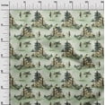 thumbnail image 3 of oneOone Polyester Spandex Pear Green Fabric Cowboy Sewing Craft Projects Fabric Prints By Yard 56 Inch Wide, 3 of 5
