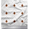 thumbnail image 1 of Soimoi Tissu Georgette Viscose Marron Butidar Jamdani Imprimé 1 Yard 42 Pouces de Large, 1 of 2