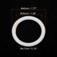 thumbnail image 2 of Unique Bargains 1.8' OD 1.4' ID Loose Leaf Rings Binder Ring Plastic O Rings, White, 50 Count, 2 of 6