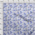 thumbnail image 3 of oneOone Polyester Spandex Medium Blue Fabric Floral Craft Projects Decor Fabric Printed By The Yard 56 Inch Wide, 3 of 4