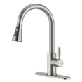 thumbnail image 1 of APPASO Robinet de Cuisine en Nickel Brossé avec Vaporisateur Rétractable, Robinet d'Évier à Barre en Acier Inoxydable à une Seule Poignée, 3 Modes de Jet, Bec Pivotant à 360°, 1 of 19