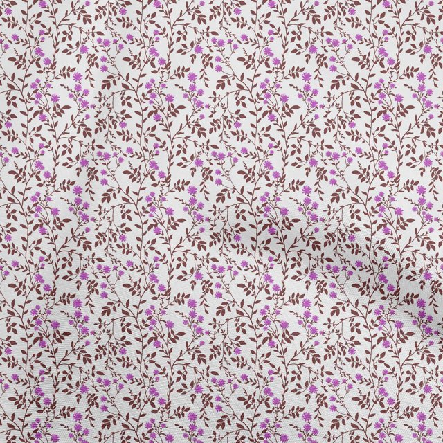 oneOone Georgette Viscose Red Fabric Floral Craft Projects Decor Fabric Printed By The Yard 42 Inch Wide