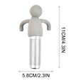 thumbnail image 4 of PEONAVET Silicone Tea Infuser Human Shaped Tea Filter Tea Making Machine Stainless Steel Tea Glass Tea Making Machine Tea Filter Creative Tea Glass, 4 of 4