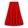 thumbnail image 1 of CHICTRY Filles Enfants Ruban Style RAD Jupe de Ballet Personnage Ballerine Longue Maxi Évasée Jupe Tenue de Danse Costume Rouge 14, 1 of 8