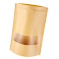 thumbnail image 1 of 50 Pcs Sacs Kraft avec Fenêtre, Sac d'Emballage en Papier Autoportant 10x15+3 cm, 1 of 9