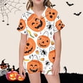 thumbnail image 2 of WEAIXIMIUNG Children's Leisure Printed Button Collar Short Sleeved Top Shorts Pajama Set 6-7 Years, 2 of 5
