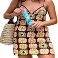 thumbnail image 4 of Women Bodycon Halter Sleeveless Backless Knitted Party Tank Dress, 4 of 6