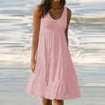 thumbnail image 1 of TIMIFIS Robe T-Shirt Évasée Décontractée d'Été pour Femme, Sortie de Plage, Robe Ample - Été, 1 of 6