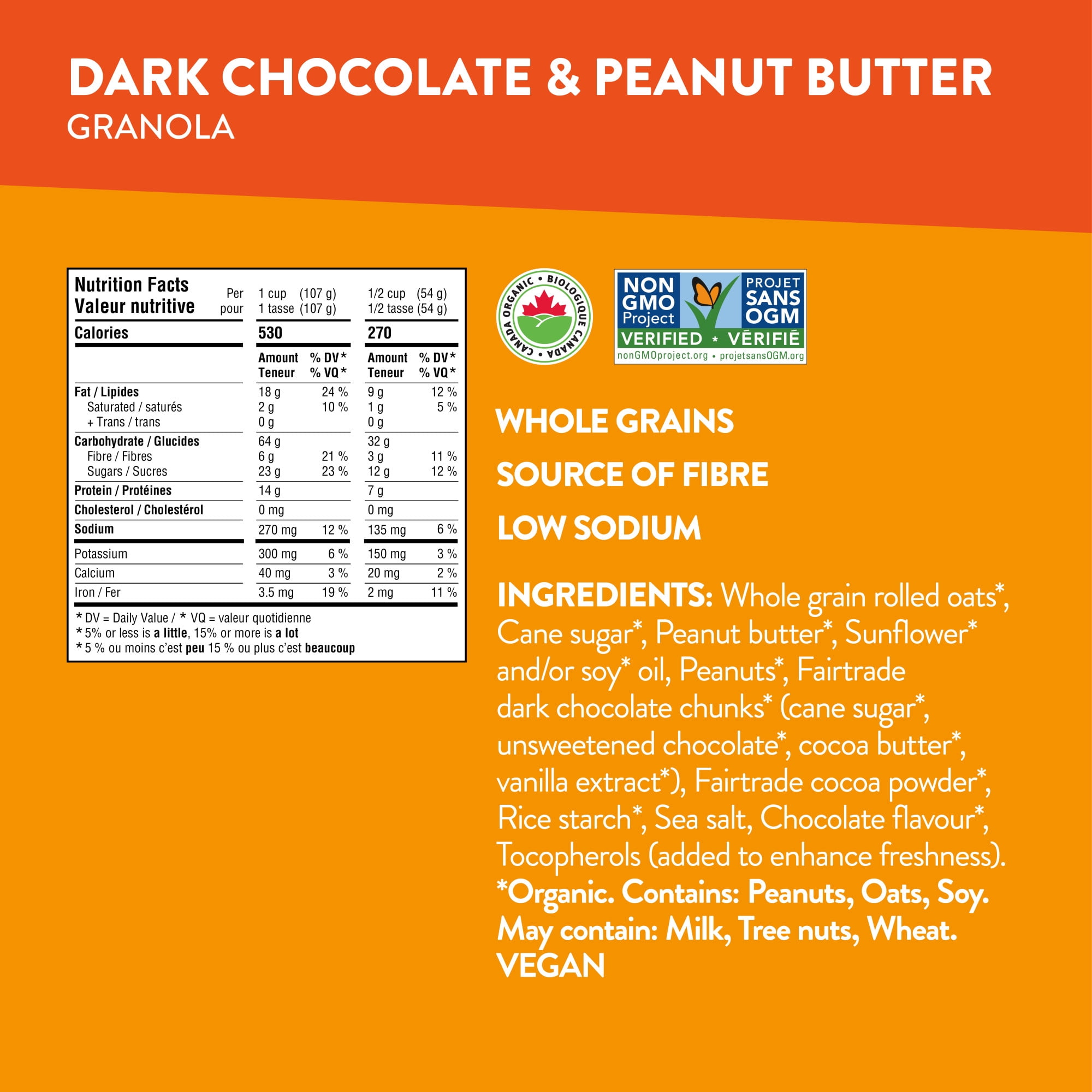 Granola biologique de qualité supérieure Love Crunch au chocolat noir et beurre d’arachide