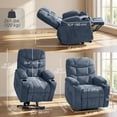 thumbnail image 3 of HOMCOM Power Lift Recliner Chair with Massage Electric Recliner Chair Blue, 3 of 10