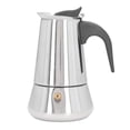 thumbnail image 4 of Moka Pot,  Stainless Steel Heat  Curved Handle Stovetop Espresso Maker Mirror Polishing Rustproof Easy To Clean Espresso Machine With  Valve For Home, Travel, Office, 4 of 8