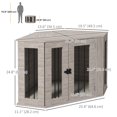 thumbnail image 3 of PawHut Dog Crate Furniture, 41 Inch Corner Design with Cushion for M Dogs, 3 of 10