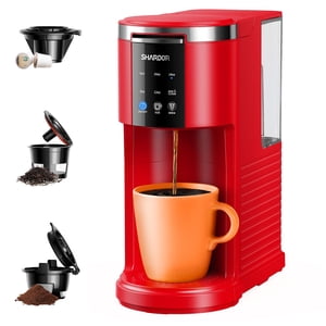 SHARDOR 3 in 1 Coffee Maker, K Cup Coffee Maker Compatible with Ground Coffee & Teas, Single Serve Coffee Machine, 6&ndash;14oz Brew Sizes, 40oz Deta