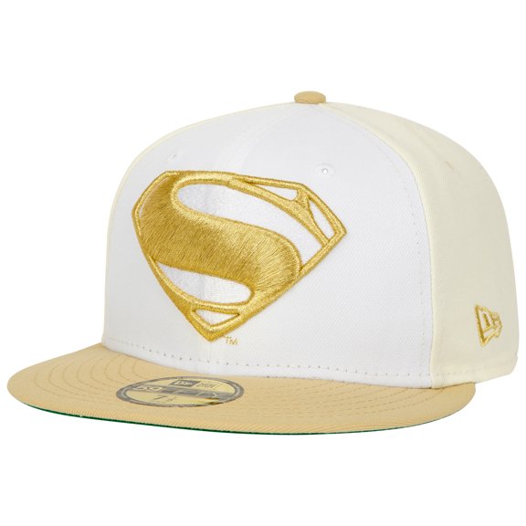 Superman Logo Or Blanc New Era 59Fifty Chapeau-Housse Ajusté-7 1/2 Ajusté