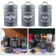 thumbnail image 1 of Langgg Kitchen Food Storage Canister Set 3 Pcs Kitchen Canister Kitchen Canisters Set Sugar Coffee Tea Sugar Tins Gray, 1 of 9