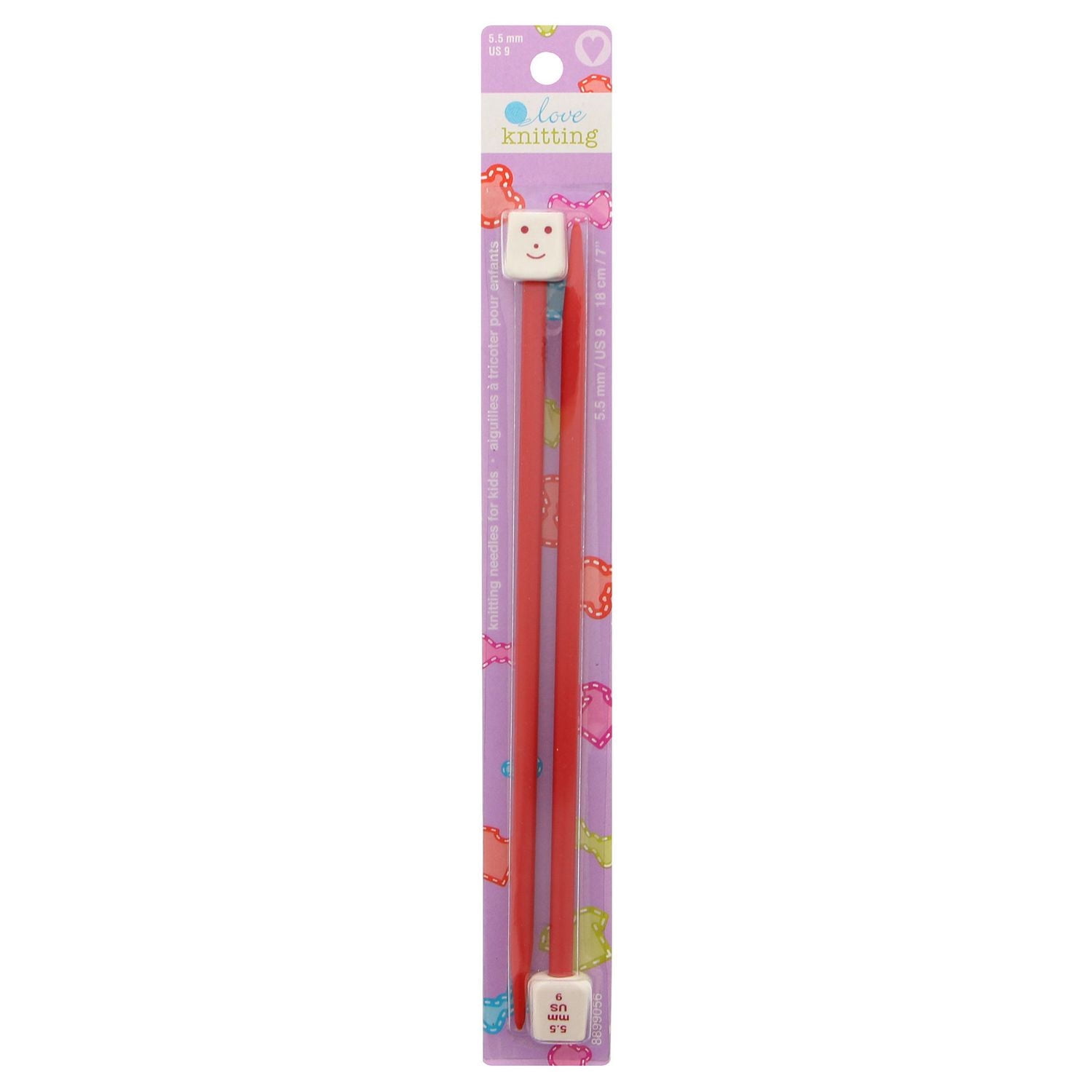 LOVE KNITTING Kids’ Single-Point Needles, 18 cm (7 in), 6 mm (0.24 in)