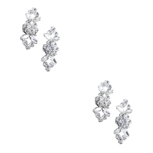 mmirethe 2 Pcs Pinces à Chaussures de Mariage Bijoux Robe de Fête pour Mariée Accessoires Chapeau Type B 2Ensemble