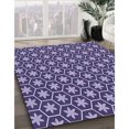 thumbnail image 3 of Ahgly Tapis d'Intérieur Lavable en Machine Carré Transitionnel Mimosa Violet, 4 Pieds Carré, 3 of 7