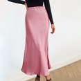 thumbnail image 1 of Pisexur Jupe Automne Mode Femmes Décontractée Confortable Couleur Unie Jupe Taille Haute Jupe Femmes, 1 of 8