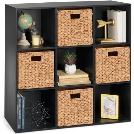Best Choice Products Organisateur d'Étagère de Rangement à 9 Cubes avec 3 Panneaux Arrière Amovibles, Noir