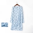thumbnail image 2 of Pyjama pour Femme en Coton, Chemise de Nuit, Tenue de Sommeil à Manches Longues, Chemise Décontractée à Imprimé, Robe de Nuit, Pyjama pour Femmes, 2 of 4