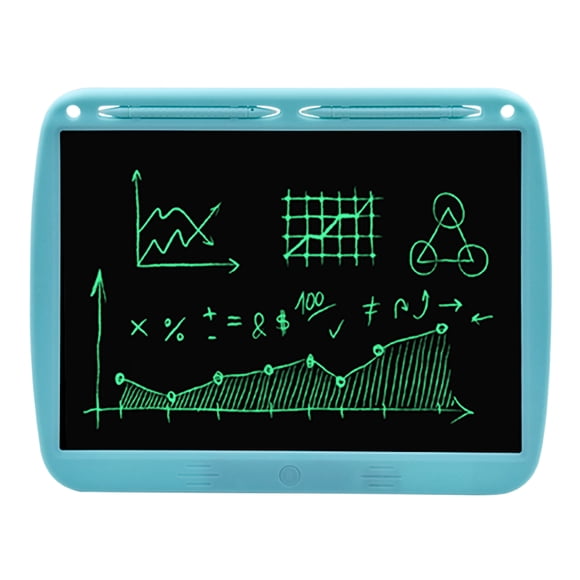 Graflsoa 15" Rechargeable Kids LCD Writing Tablet With Dual Stylus USB Charging Blue