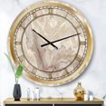 thumbnail image 3 of Designart 'White Onyx Natural White Marble' Glam wall clock, 3 of 3