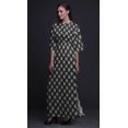 thumbnail image 2 of Bimba Rayon Floral Block Ladies Long Gown Boho Beach Cocktail Party Maxi SlitDress-XXX-Large, 2 of 6