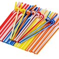 thumbnail image 2 of SDNall 100pcs Color Art Straws 8 Colors Clear Pack Package Disposable 6x260mm, 2 of 9