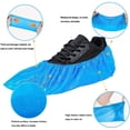thumbnail image 3 of Shoe Covers Disposable -100 Pack（50 Pairs） Disposable Shoe & Boot Covers Waterproof Slip Resistant Shoe Booties, Durable Boot & Shoes Cover, One Size Fits All (CPE Plastic), 3 of 6
