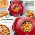 thumbnail image 4 of NutriChef Electric Pizza Oven | 1200W Countertop Pizza Maker with Temperature Control & Thermometer | Viewing Window for Precise Cooking | Heats up to 800˚F | Easy to Clean Non-Stick Coating | Red, 4 of 8