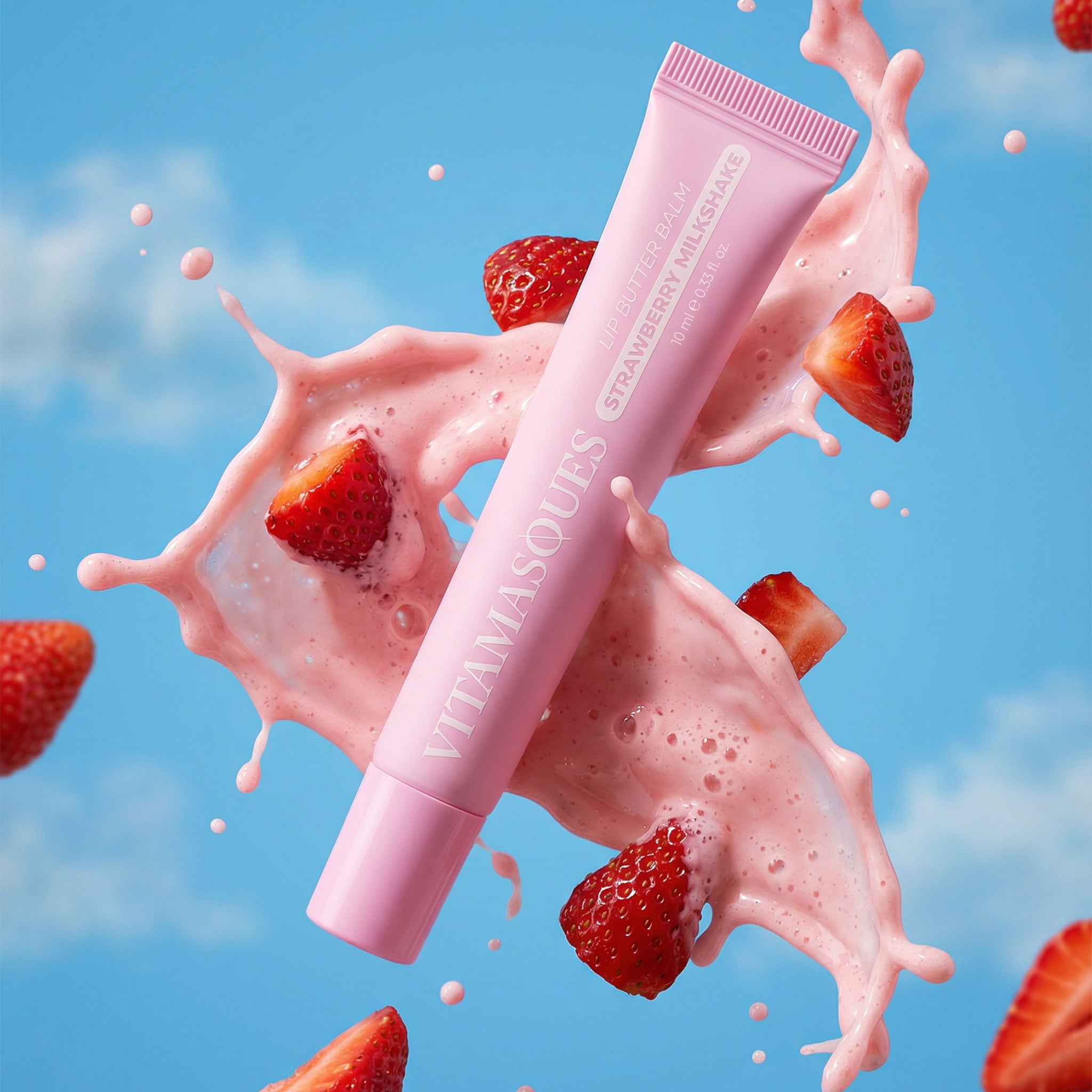 Vitamasques Lip Butter Balm - Strawberry Milkshake, 0.33 fl oz