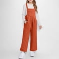 thumbnail image 2 of Girls' Sleeveless Fleece Jumpsuit with BuiltIn Tank and Pockets for Ages 514 in Fall and Winter, 2 of 8