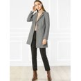thumbnail image 3 of INSPIRE CHIC Women's Long Sleeves Button Closure Outerwear Mid Length Overcoat, 3 of 4