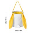 thumbnail image 3 of Ovzne Panier Queue de Lapin à Longues Oreilles en Coton et Lin Panier Rond Sac-Cadeau de Pâques Sac à Main Panier de Rangement pour Oeufs de Pâques Sac de Rangement en Liquidation, 3 of 6