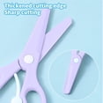 thumbnail image 4 of Back to School Clearance! Childrens DIY Crafts Plastic Scissors Students Do Not Hurt Hands Resilient Scissors Kindergarten Round Head Wrapped Edges To Save Energy Scissors School Supplies, 4 of 8