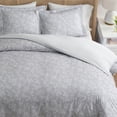 thumbnail image 3 of Martha Stewart Everyday 3-Piece Reversible French Bird Cotton Comforter Set, Grey, King, 3 of 8