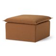 thumbnail image 1 of Maven Lane Claude Rustic Ottoman in Clay Fabric Upholstery, 1 of 10