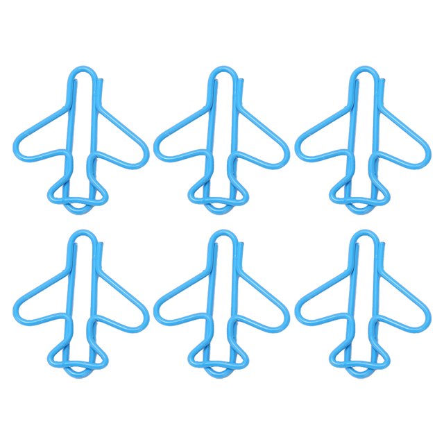 100Pcs Cute Paper Clips Bright Color for Fancy Shape Paperclips Plane Shape Special Shape Wire Papercraft 4 Character Plastic for Pieces Plastic Covered Wire Clamps